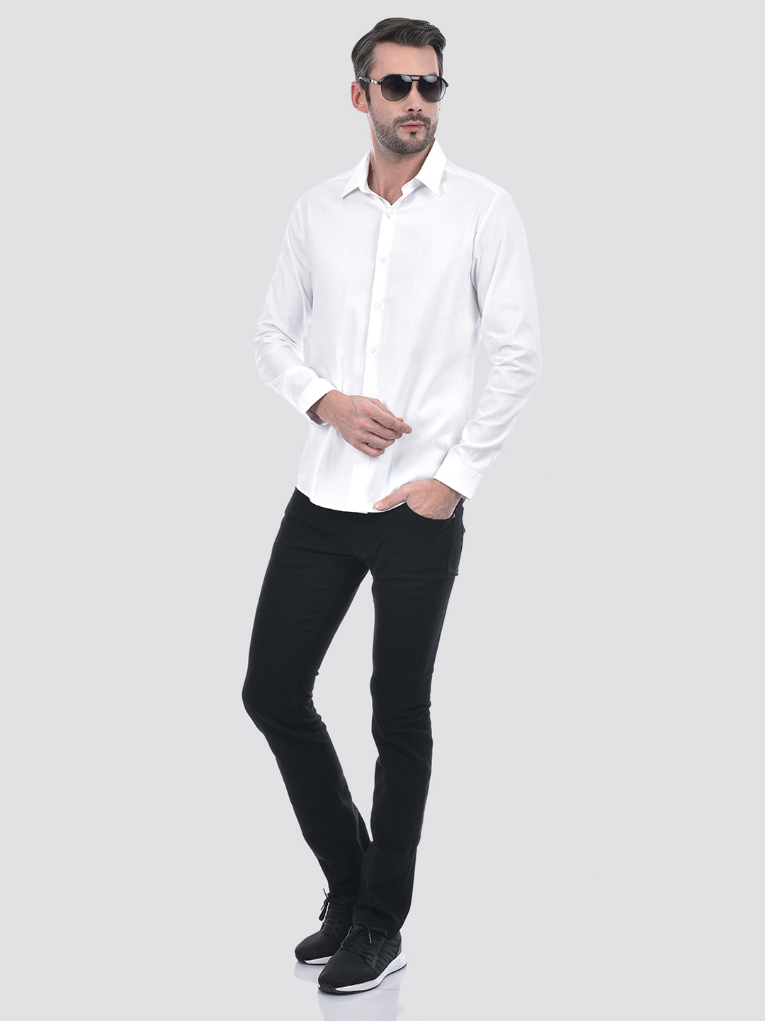 Numero Uno Men Solid White Shirt
